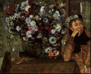 Edgar Degas Madame Valpincon with Chrysanthemums Sweden oil painting artist
